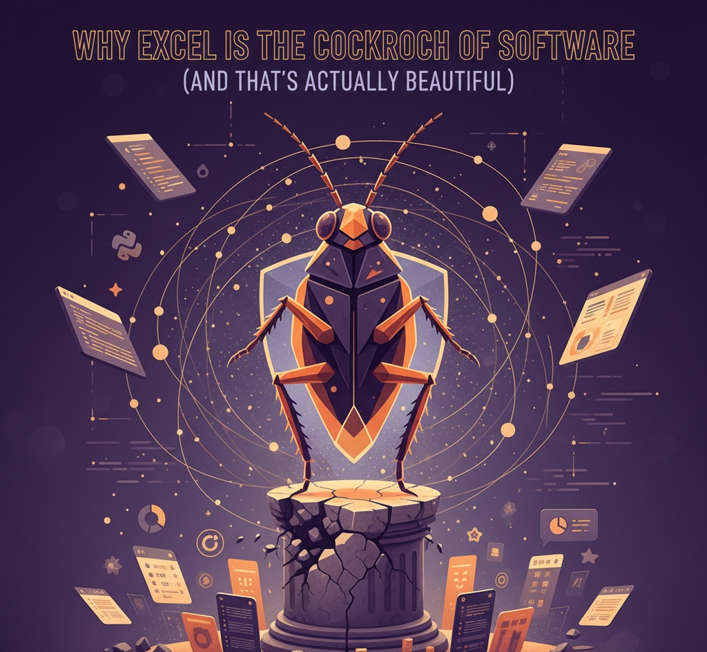 Why Excel Is the Cockroach of Software (And That’s Actually Beautiful)